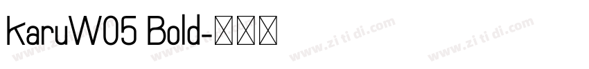 KaruW05 Bold字体转换